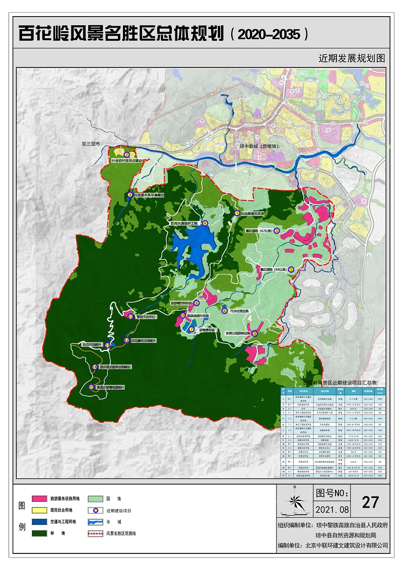 海南省林业局关于百花岭风景名胜区总体规划20202035的公示